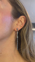 14K White Gold Sapphire Drop Earrings, 3
