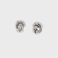 14K White Gold Polished Puffed Love Knot Stud Earring, Knot Earrings, Real Gold Earrings, Yellow Gold, Rose Gold, Women