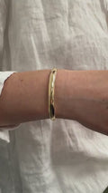 10K Yellow Gold 6mm Polished Bangle, Tube Bracelet, 7