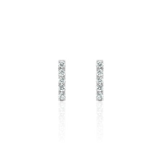 Diamond Bar Stud Earrings In 14K Gold