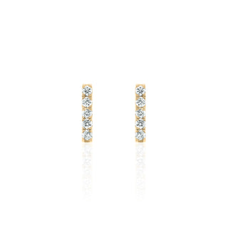 Diamond Bar Stud Earrings In 14K Gold