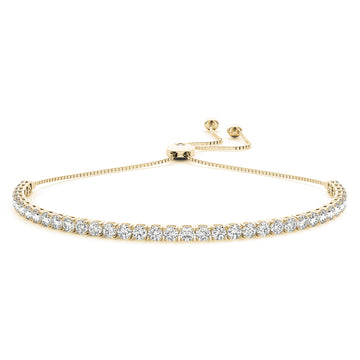 Diamond Bolo Bracelet in 14K Yellow Gold 1.60 CT Total Weight