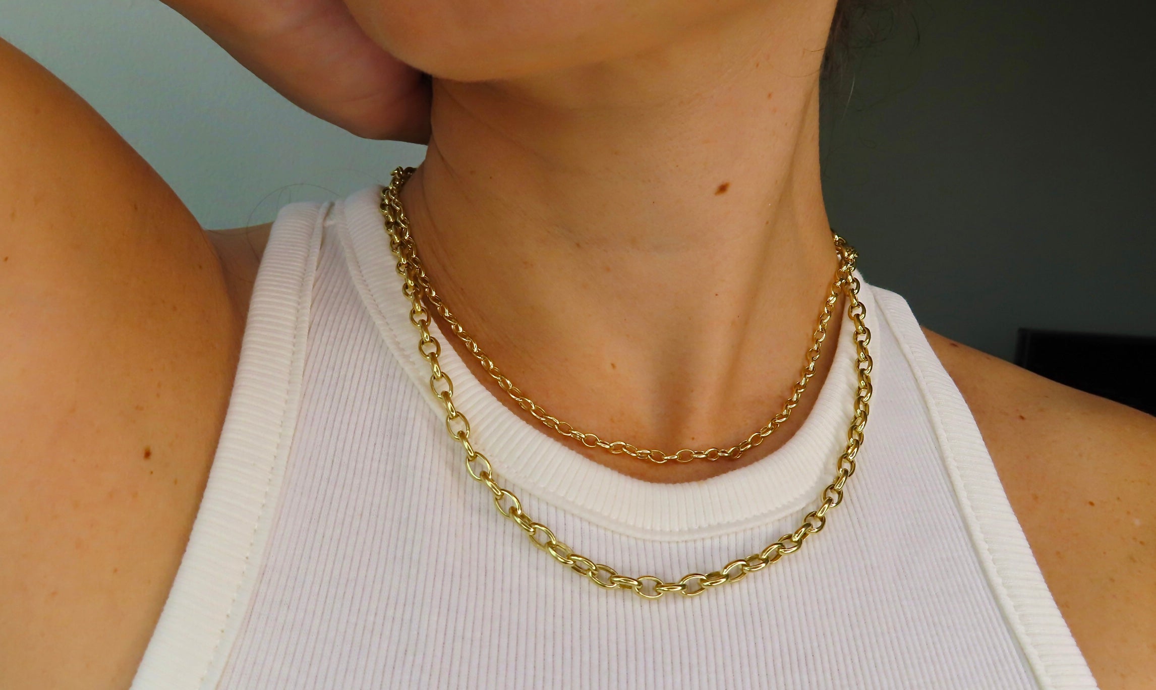 Chain Necklace in Yellow Gold, 18